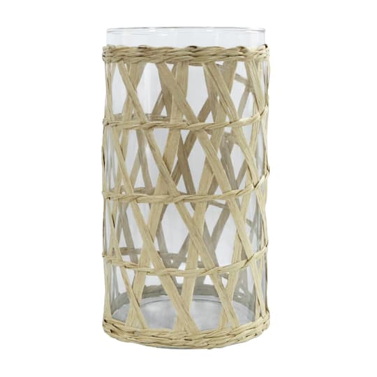 8&#x22; Glass Vase with Rattan Cover by Ashland&#xAE;